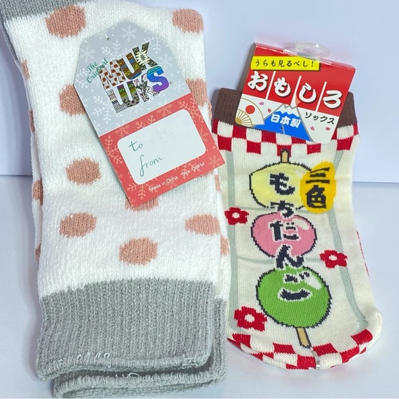 6 for$20❤️Cute Polka Dot MukLuks socks.Dango Socks Set - Picture 1 of 5